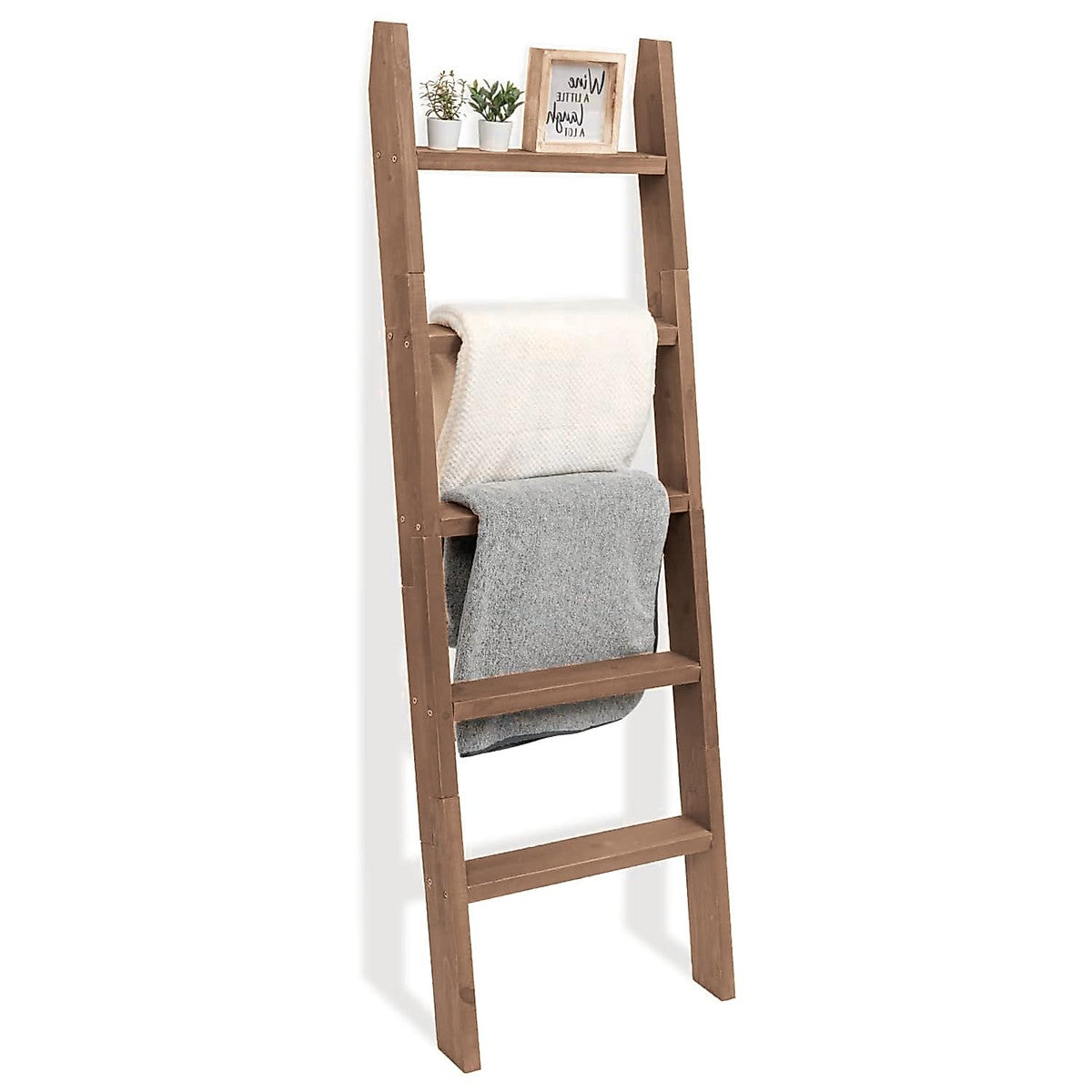 Wooden Ladder Rack (Towel / Blanket Rack)